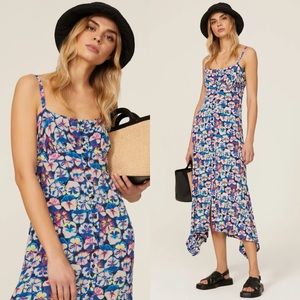 Paco Rabanne Blue Floral Dress in Size 36